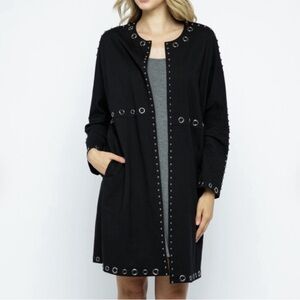 VOCAL brand Black Jacket with Silver Eyelet and Studs XL